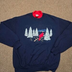 Women's Vintage Cardinal Winter Sweatshirt Willow‎ Bay Medium Made in USA